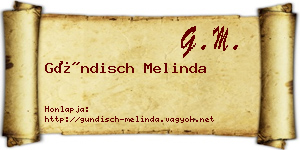 Gündisch Melinda névjegykártya