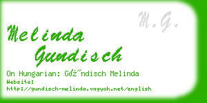melinda gundisch business card